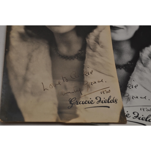 27 - 1930s Gracie Fields photo 'Love to Clarkie Aunty Grace' plus one other signed Gracie Fields photo. A... 