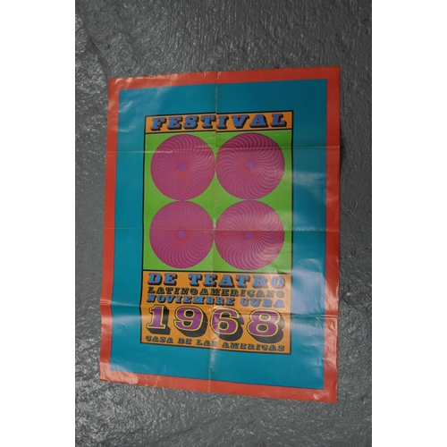 36 - Pink Floyd poster 27 July 1994 from Barcelona, together with a poster from Festival De Teatro Latin-... 