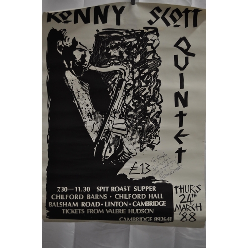 38 - X3 Ronnie Scott jazz posters, signed memorabilia  (Chilford Barn Cambridge)