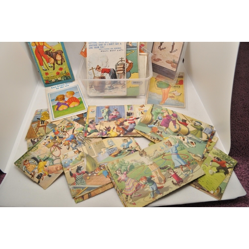 48 - A quantity of retro birthday cards and postcards to include themes pertaining to movie/film star, sa... 