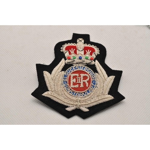 78 - Metropolitan Police metal cap badge (F&S to reverse) and senior police officer embroidered badge,  G... 