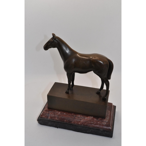 98 - Antique bronzed horse marked 'Andre'