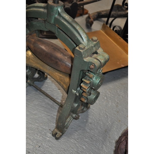 135 - Antique shoemakers leather mangle