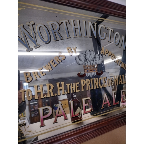 156 - Original Worthingtons HRH Prince of Wales Pale Ale Mirror. Size approx 94cm X 69cm.