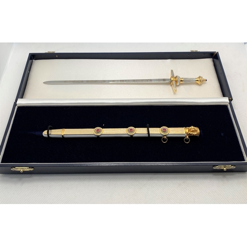 251 - 'Sword'  Wilkinson mini sword with scabbard commemorating Her Majesty Queen Elizabeth II Golden Jubi... 