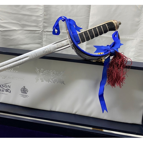 253 - 'Sword' Her Majesty Queen Elizabeth, the Queen Mother ‘The Centenary Sword’ in presentation case by ... 