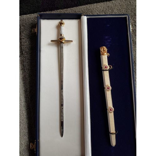 251 - 'Sword'  Wilkinson mini sword with scabbard commemorating Her Majesty Queen Elizabeth II Golden Jubi... 