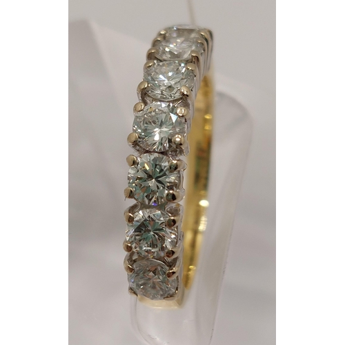 16 - 18 ct yellow gold and diamond ring, approx 1.40cts, size I