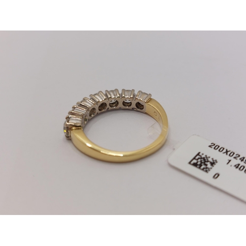 16 - 18 ct yellow gold and diamond ring, approx 1.40cts, size I