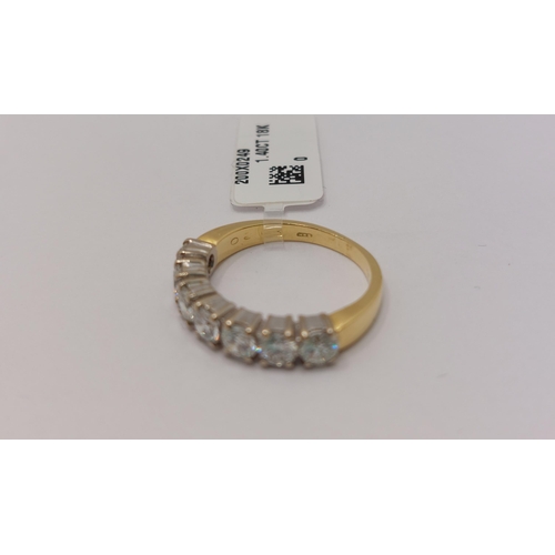 16 - 18 ct yellow gold and diamond ring, approx 1.40cts, size I