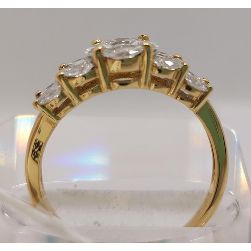 32 - 18ct yellow gold diamond ring, approx 2.20CTM 0.50 CTP, approx size R, stamped 750