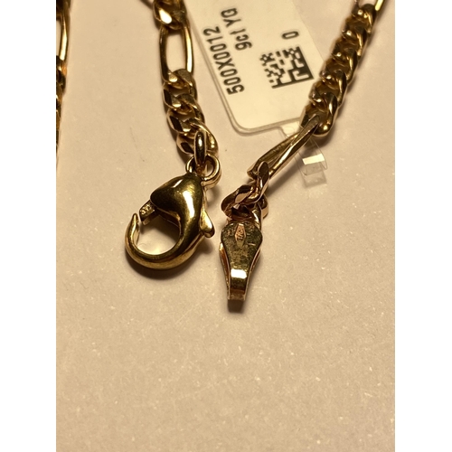 38 - 9ct yellow gold necklace, stamped 375, approx length of chain 30