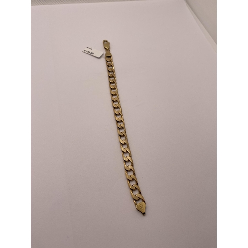 75 - 9ct yellow gold heavy curb bracelet, stamped 9k/375. Approx L19cm. approx weight 16.8g