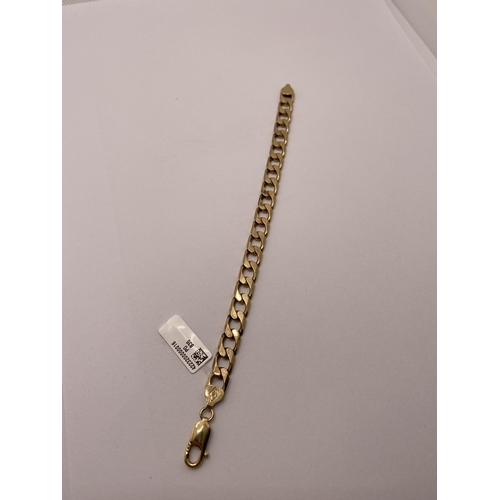 75 - 9ct yellow gold heavy curb bracelet, stamped 9k/375. Approx L19cm. approx weight 16.8g