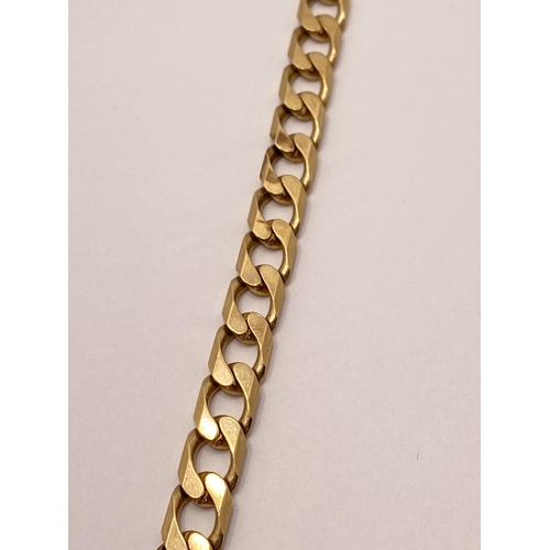 75 - 9ct yellow gold heavy curb bracelet, stamped 9k/375. Approx L19cm. approx weight 16.8g