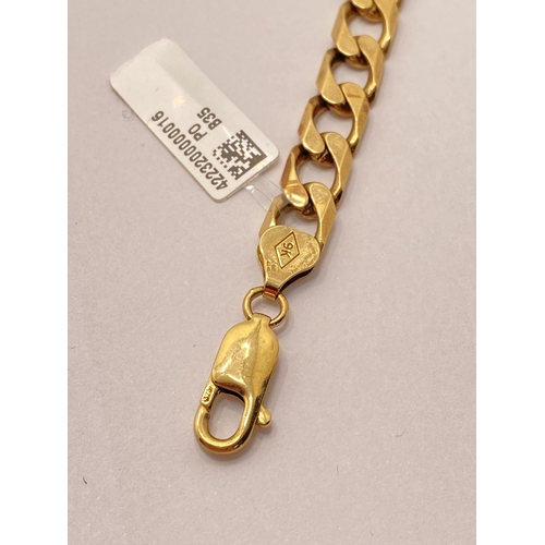 75 - 9ct yellow gold heavy curb bracelet, stamped 9k/375. Approx L19cm. approx weight 16.8g