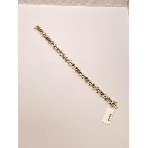 90 - 18ct white gold diamond bracelet,  approx 2.40 cts, marked 750, A/F