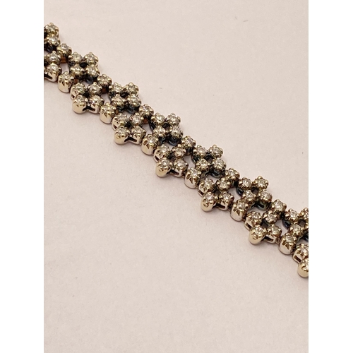 90 - 18ct white gold diamond bracelet,  approx 2.40 cts, marked 750, A/F