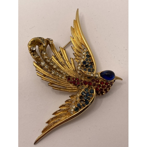 115 - Vintage Sphinx blackamoor brooch plus Sphinx brooch in the form of bird of paradise A/F