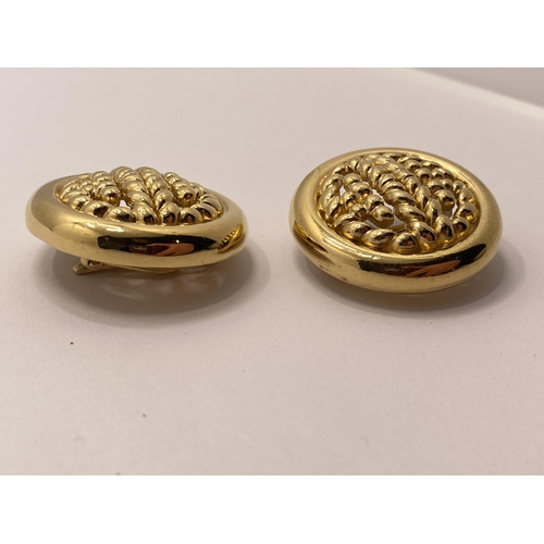 153 - Rare pair of Givenchy gold tone clip on earrings   - please also see Lot 172