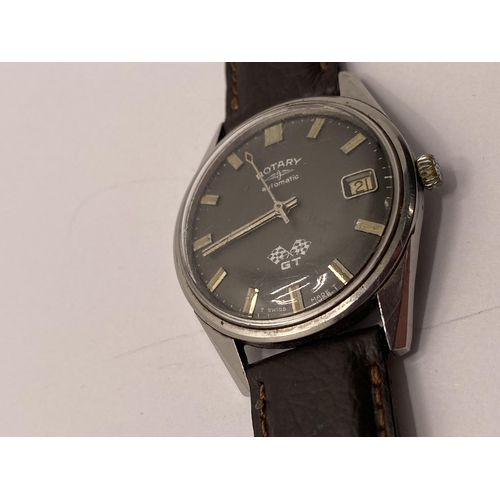 205a - Two wristwatches to include an automatic watch with date, marked Rotary, GT, Swiss made waterproof p... 