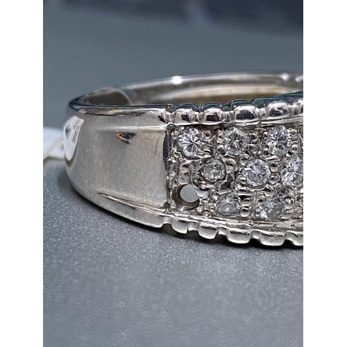 22 - 18ct white gold and diamond ring, approx total 1CTs, approx size L -  A/F stone missing see pics