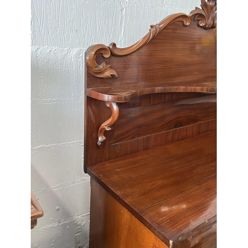 23 - Victorian chiffoniere with drawer and cupboard, approx. H 146cm x W106 cm