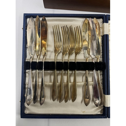 252 - A canteen of cutlery some marked Community, together with boxed cutlery items, A/F