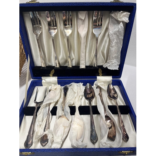 252 - A canteen of cutlery some marked Community, together with boxed cutlery items, A/F