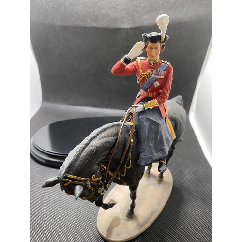 169 - The Queen on Horseback entitled 'Trooping the Colour' by Rob Donaldson, Limited edition no.2246 of 9... 