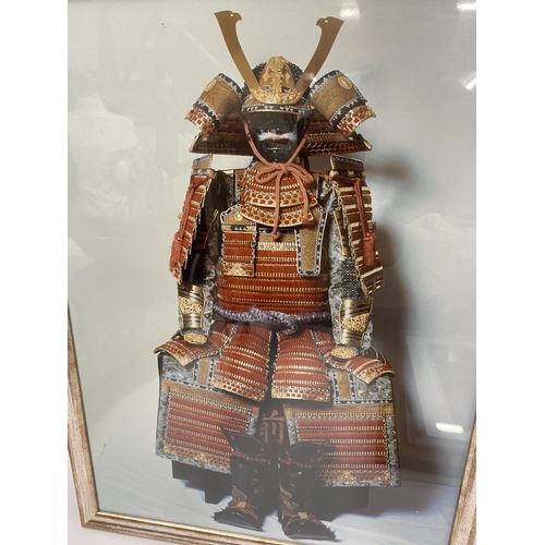 254 - A group of Samurai inspired artwork prints, in frames, four in total