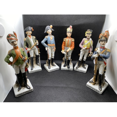 97 - A group of porcelain soldier/military figures, approx. max height 8.5cm  A/F