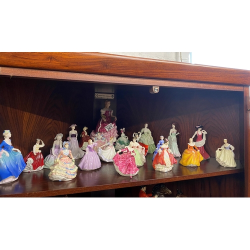 263 - Royal Doulton and Coalport ladies (smaller sizes) together with one larger Doulton Figure HN3648, Ap... 