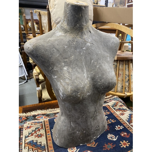 128 - Vintage fibre glass female bust