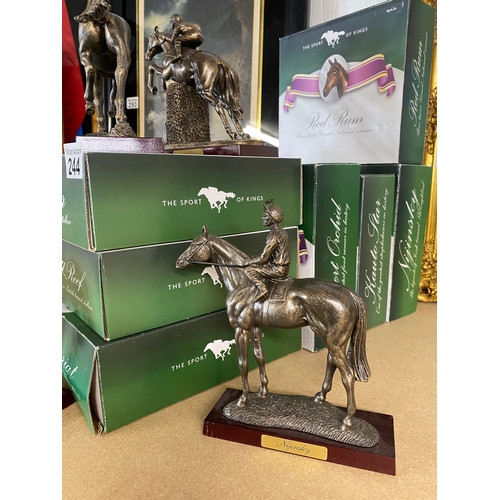 244 - A selection of x7 boxed 'The Sport Of Kings ' horse figures to include Nijinsky, Secretariat, Mill R... 