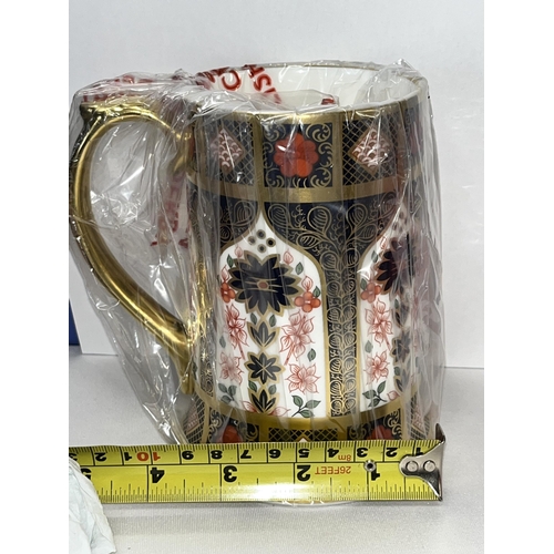 179 - Royal Crown Derby tankard in box, Old Imari MMII