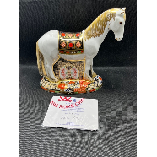 175 - Royal Crown Derby Appleby Mare no. 381/1500 . With box and certificate signed Sinclair to base