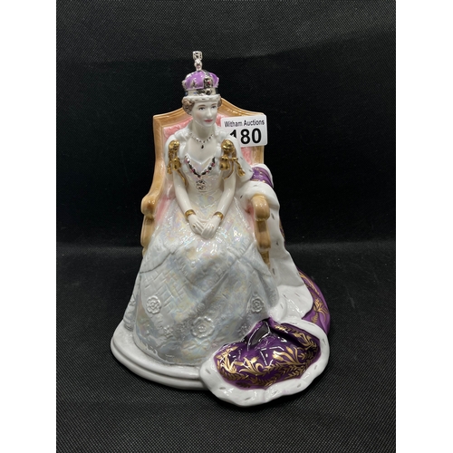 180 - Royal Worcester limited edition commemorative figure of Her Majesty to celebrate the Golden Jubilee ... 