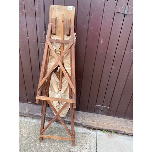 31 - Antique wooden ironing Board