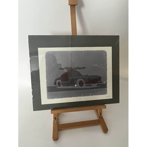 274 - Andy Warhol large framed coloured print entitled 'Cars', together with one other framed print of a M... 