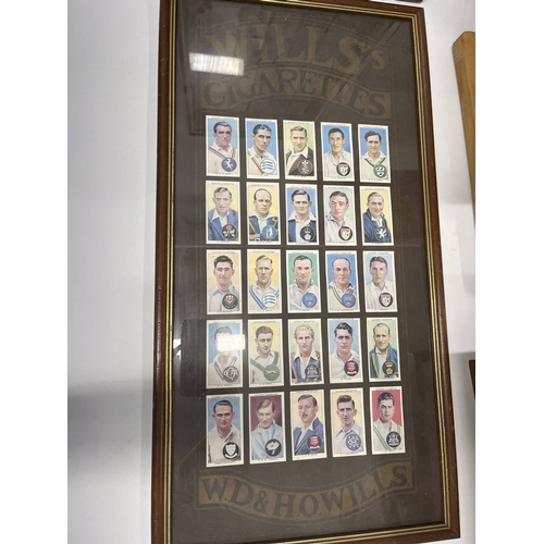 282 - Framed cigarette cards of mixed sporting genres to include football, cricket, horse racing, golf etc... 