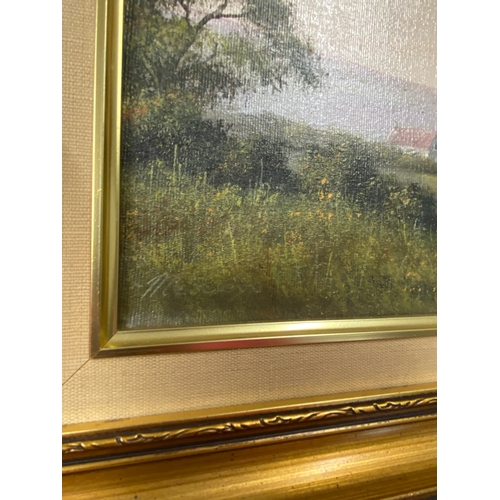 288 - Framed original oil Painting depicting landscape scene, signed lower left by artist .