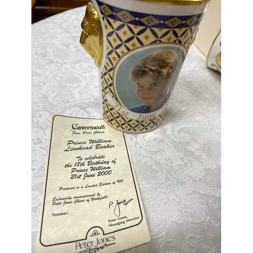 148 - Royal Memorabilia commemorative ceramic beakers/cups, some commissioned by Peter Jones x20 in total