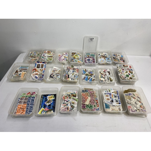 X20 containers consisting of loose stamps some franked/unfranked from ...