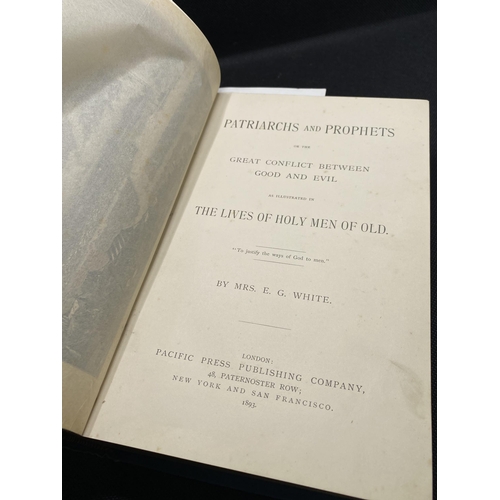 12 - Patriarchs and Prophets hardback book by Mrs E G White, published Pacific Press Publishing Ltd 1893