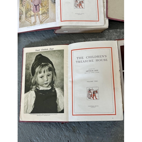 16 - Volumes 1-7 of The Childrens Treasure House hardback cover edited by Arthur Mee, editor of the Chil... 