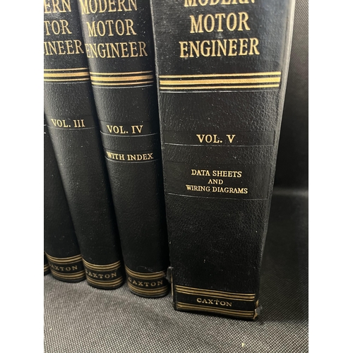 25 - THE Modern Motor Engineer Volumes I-V, published by Caxton Publishing Co., 1954 hardback book. Condi... 