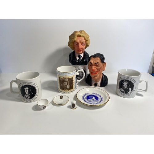 47 - Spitting Image rubber Squeakers of Margaret Thatcher and Ronald Regan, 1984 together with a Royal Do... 