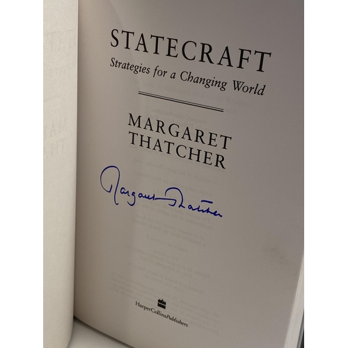 50 - SIGNED COPY - Margaret Thatcher- Hardcover book entitled 'Statecraft for Changing The World' 2002 si... 