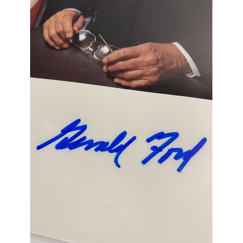 53 - Gerald R Ford  full colour portrait photo of 38th president of the United States of America, signed ... 